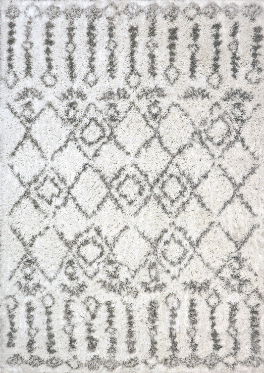 Dynamic Rugs Nordic 7434 Silver White Contemporary Machine-Made Rug