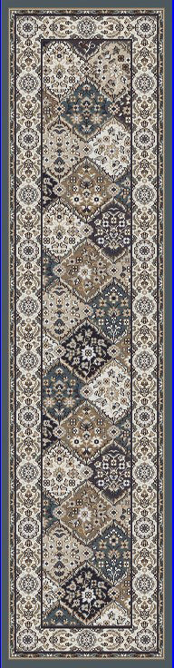 Dynamic Rugs Yazd 8471 Blue Ivory Traditional Machine-Made Rug
