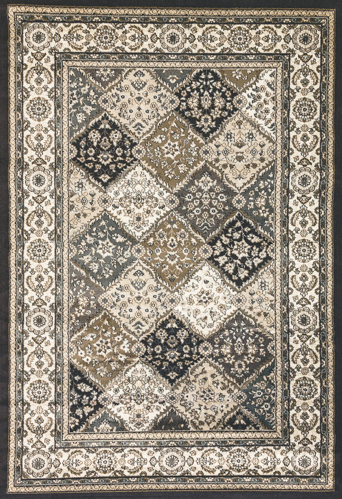 Dynamic Rugs Yazd 8471 Grey Ivory Traditional Machine-Made Rug