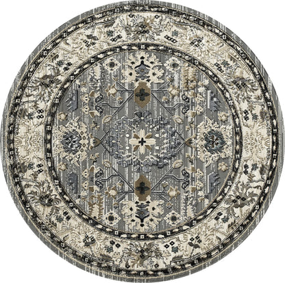 Dynamic Rugs Yazd 8531 Grey Ivory Traditional Machine-Made Rug