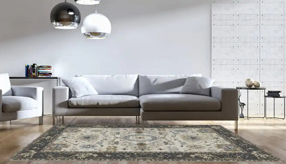 Dynamic Rugs Yazd 8531 Ivory Grey Traditional Machine-Made Rug