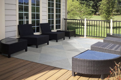 Dynamic Rugs Newport 96004 Blue Ivory Contemporary Machine-Made Rug