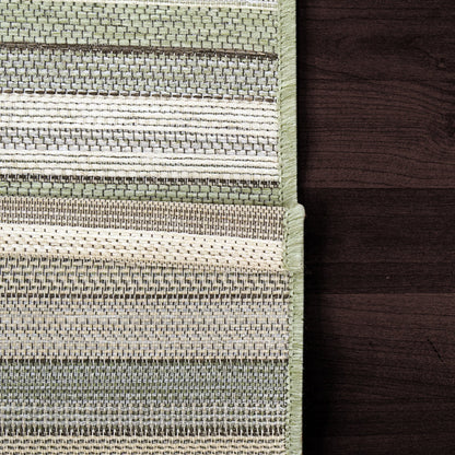 Dynamic Rugs Newport 96005 Green Ivory Contemporary Machine-Made Rug