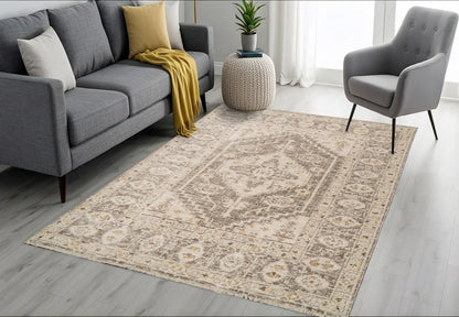 Dynamic Rugs Calypso 13501 Ivory Grey Traditional Machine-Made Rug