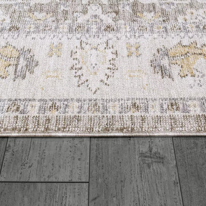 Dynamic Rugs Calypso 13507 Ivory Grey Transitional Machine-Made Rug