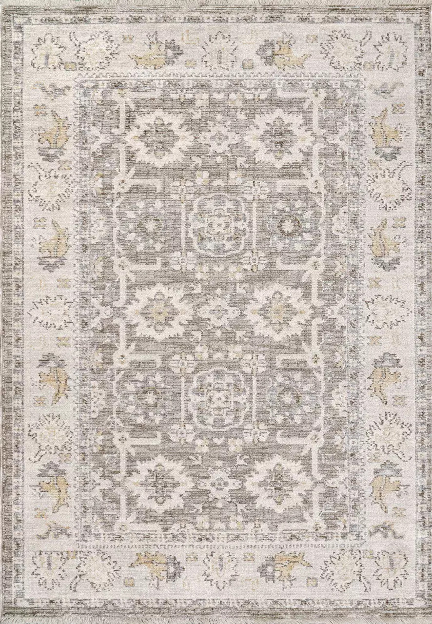 Dynamic Rugs Calypso 13507 Ivory Grey Transitional Machine-Made Rug