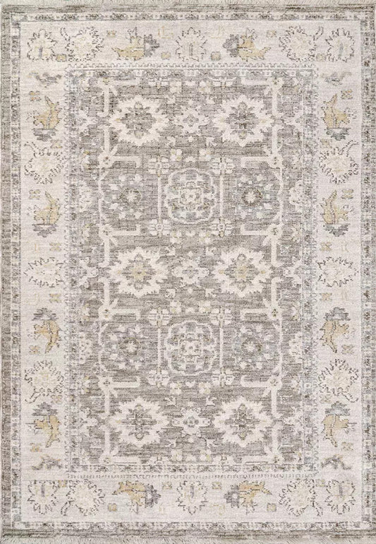 Dynamic Rugs Calypso 13507 Ivory Grey Transitional Machine-Made Rug