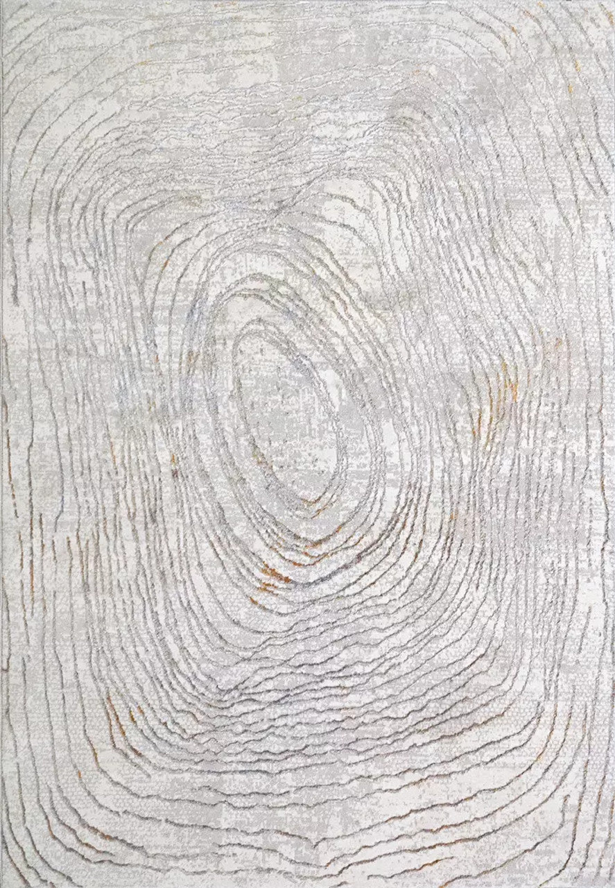 Dynamic Rugs Gold 1350 Cream Silver Gold Modern Machine-Made Rug