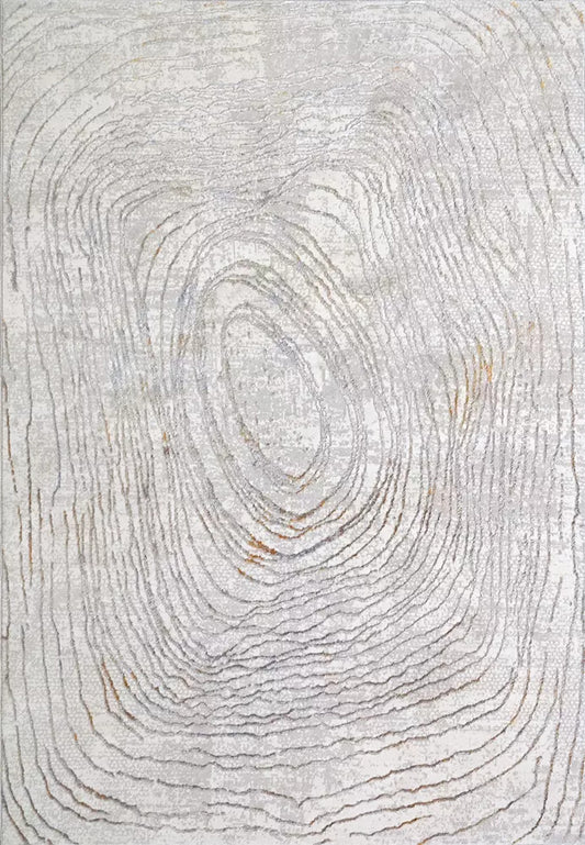 Dynamic Rugs Gold 1350 Cream Silver Gold Modern Machine-Made Rug