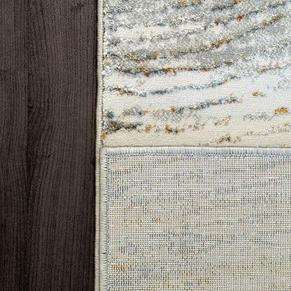 Dynamic Rugs Gold 1351 Cream Silver Gold Modern Machine-Made Rug
