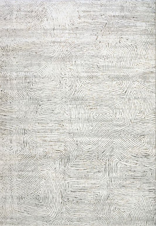 Dynamic Rugs Gold 1351 Cream Silver Gold Modern Machine-Made Rug