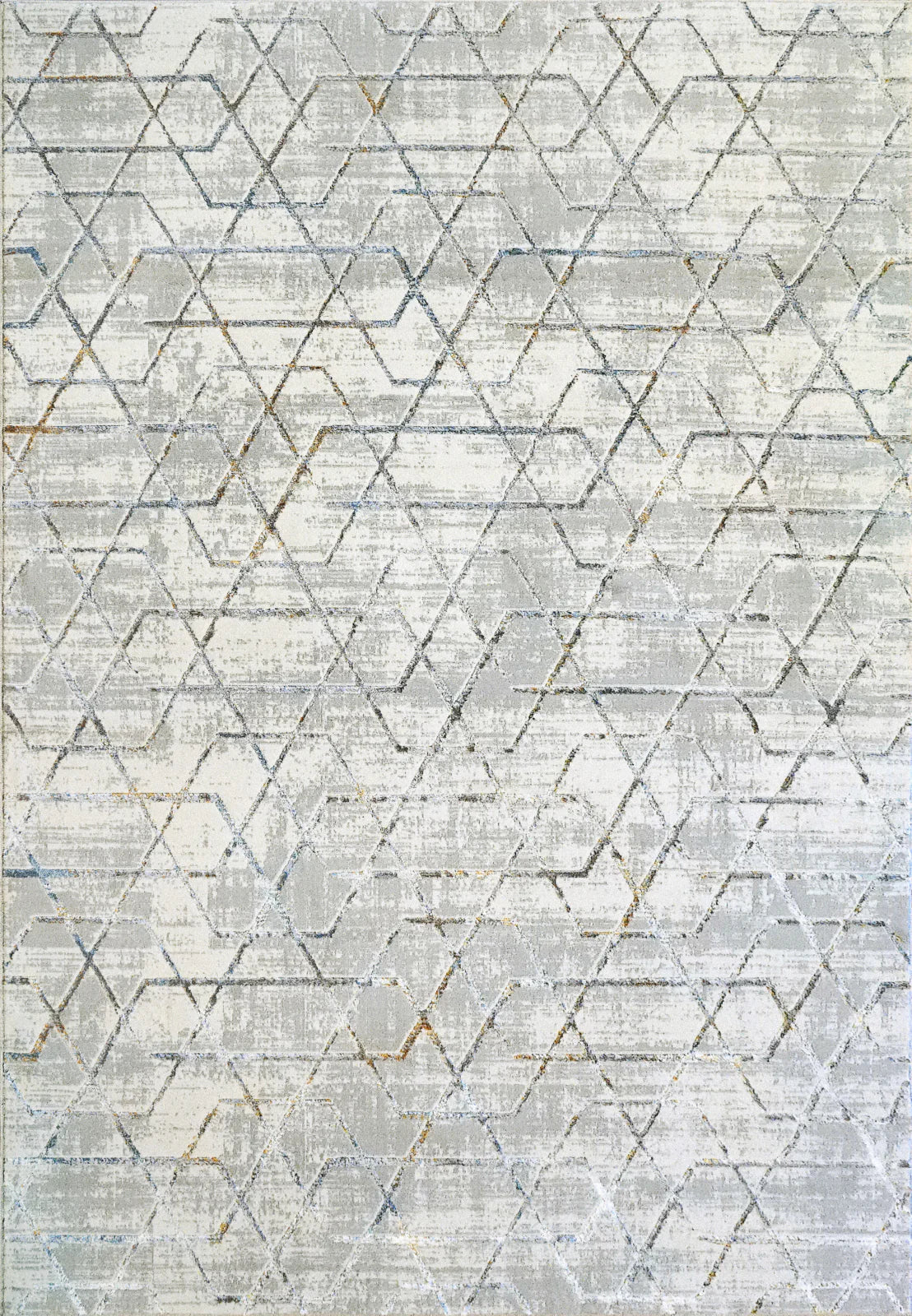 Dynamic Rugs Gold 1352 Cream Silver Gold Modern Machine-Made Rug