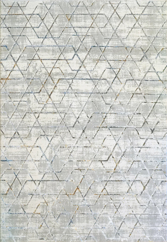 Dynamic Rugs Gold 1352 Cream Silver Gold Modern Machine-Made Rug