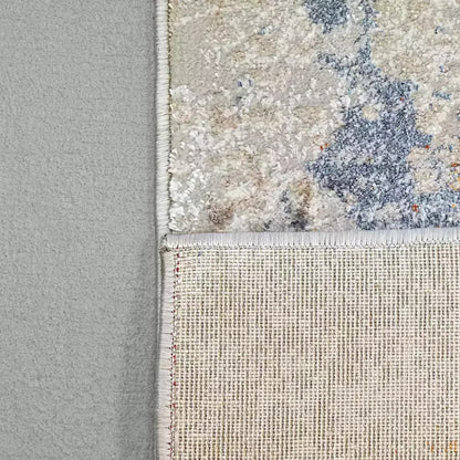 Dynamic Rugs Gold 1353 Cream Silver Gold Blue Modern Machine-Made Rug