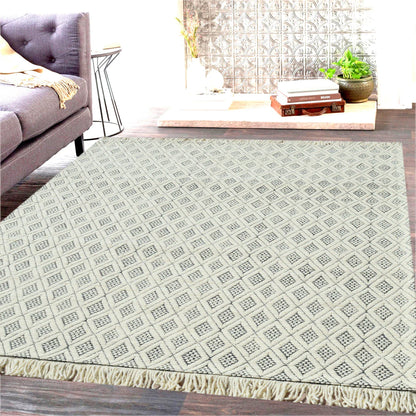 Dynamic Rugs Lola 2120 Ivory Charcoal Modern Handmade Rug