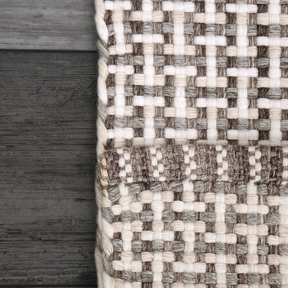 Dynamic Rugs Allegra 2985 Grey Brown Ivory  Modern Handmade Rug