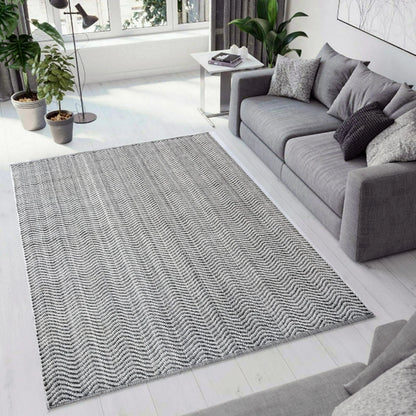 Dynamic Rugs Allegra 2986 Grey White  Modern Handmade Rug