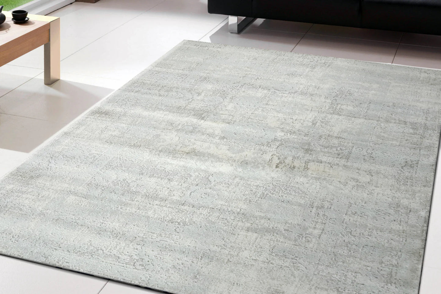 Dynamic Rugs Castilla 3530 Cream Silver Modern Machine-Made Rug