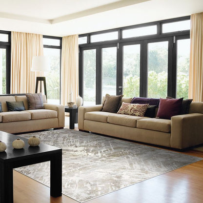 Dynamic Rugs Castilla 3537 Grey Blue Modern Machine-Made Rug