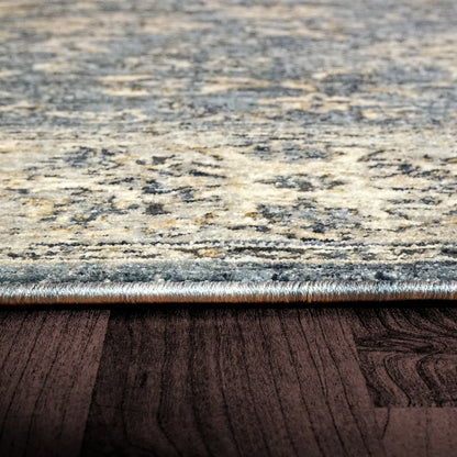 Dynamic Rugs Savoy 3572 Denim Grey Cream   Traditional Machine-Made Rug