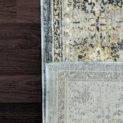 Dynamic Rugs Savoy 3572 Denim Grey Cream   Traditional Machine-Made Rug