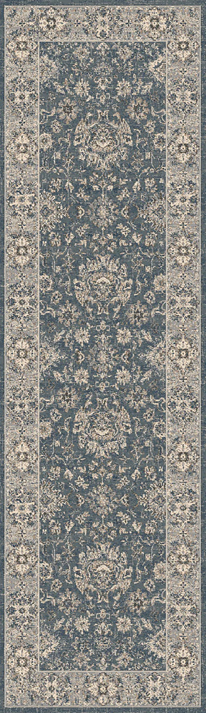 Dynamic Rugs Savoy 3572 Denim Grey Cream   Traditional Machine-Made Rug