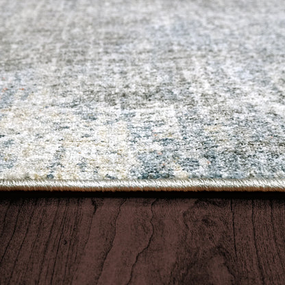 Dynamic Rugs Savoy 3574 Silver Blue Beige   Contemporary Machine-Made Rug