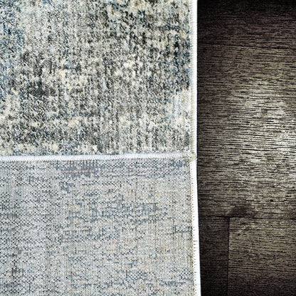 Dynamic Rugs Savoy 3574 Silver Blue Beige   Contemporary Machine-Made Rug