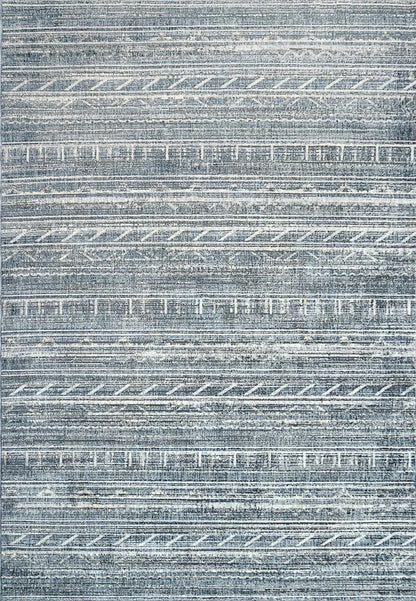 Dynamic Rugs Savoy 3579 Denim Grey Cream   Contemporary Machine-Made Rug