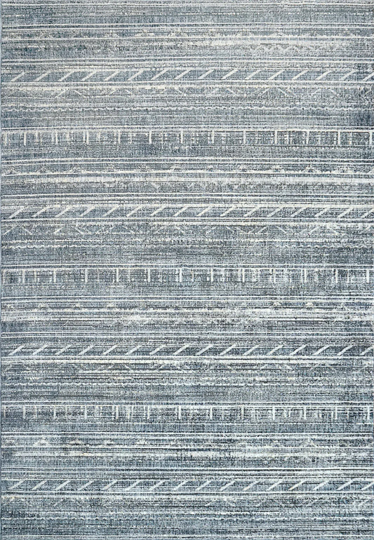 Dynamic Rugs Savoy 3579 Denim Grey Cream   Contemporary Machine-Made Rug