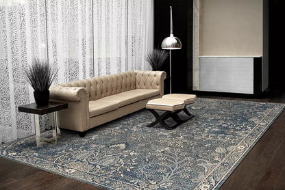 Dynamic Rugs Savoy 3585 Denim Multi Contemporary Machine-Made Rug