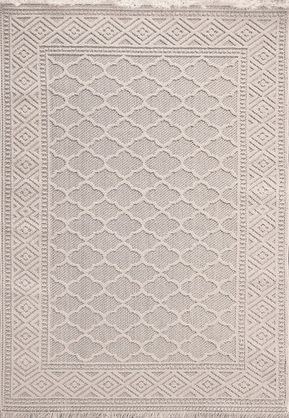 Dynamic Rugs Seville 3605 Ivory Soft Grey Modern Machine-Made Rug