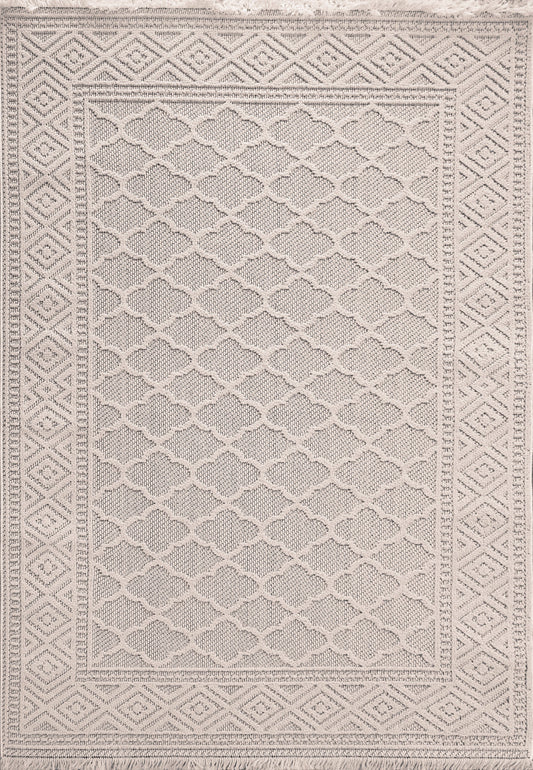 Dynamic Rugs Seville 3605 Ivory Soft Grey Modern Machine-Made Rug