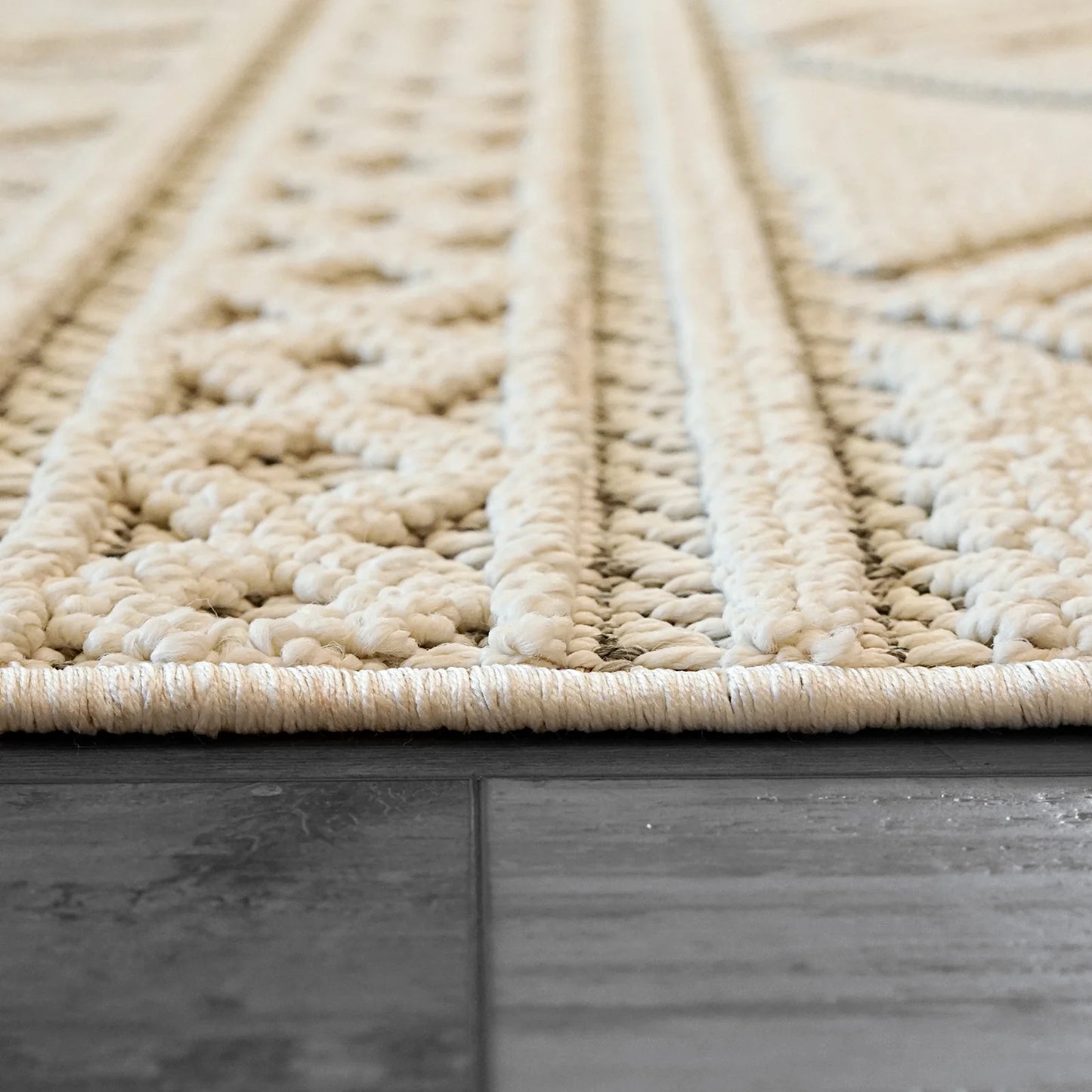 Dynamic Rugs Seville 3607 Ivory Soft Grey Modern Machine-Made Rug