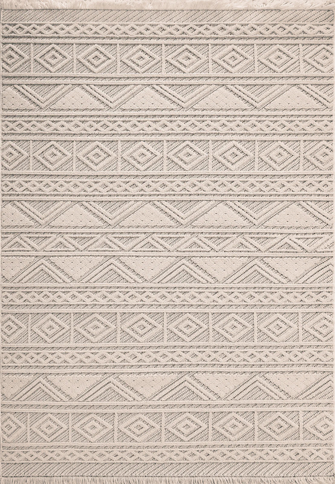 Dynamic Rugs Seville 3607 Ivory Soft Grey Modern Machine-Made Rug