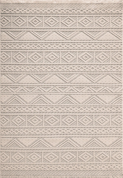 Dynamic Rugs Seville 3607 Ivory Soft Grey Modern Machine-Made Rug