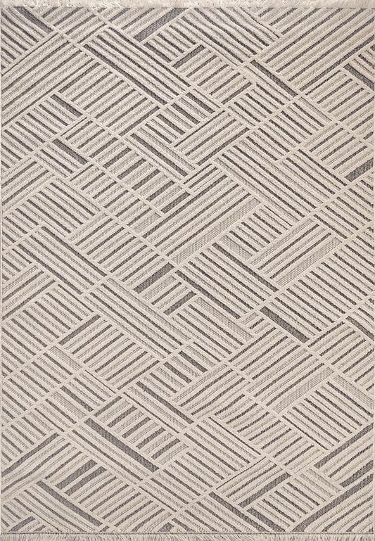 Dynamic Rugs Seville 3608 Ivory Grey Modern Machine-Made Rug
