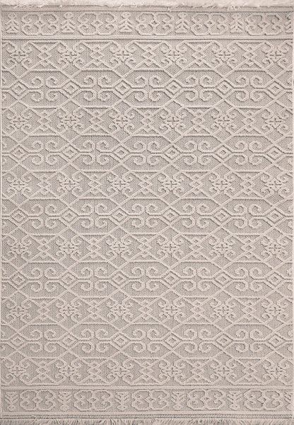 Dynamic Rugs Seville 3609 Ivory Soft Grey Modern Machine-Made Rug