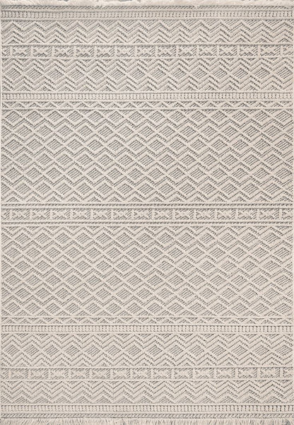 Dynamic Rugs Seville 3610 Ivory Soft Grey Modern Machine-Made Rug