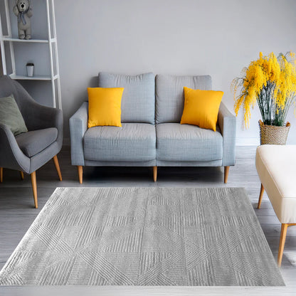 Dynamic Rugs Arten 3753 Cream Grey Modern Machine-Made Rug