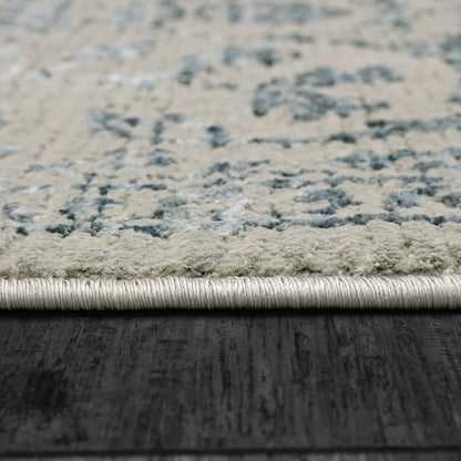 Dynamic Rugs Bailey 3880 Grey Blue Transitional Machine-Made Rug