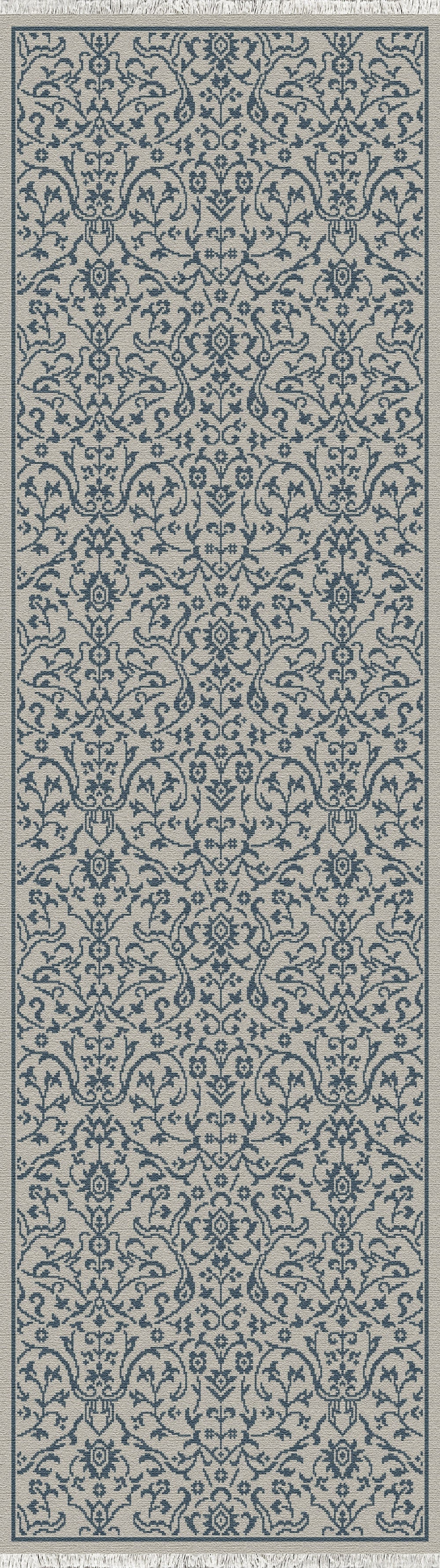 Dynamic Rugs Bailey 3880 Grey Blue Transitional Machine-Made Rug