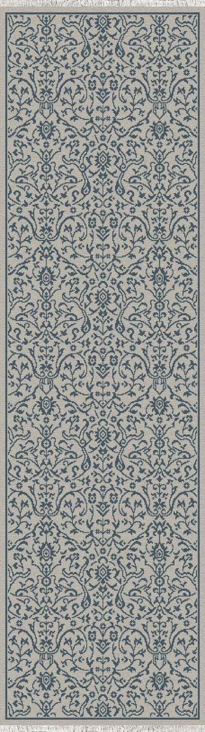 Dynamic Rugs Bailey 3880 Grey Blue Transitional Machine-Made Rug