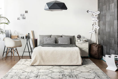 Dynamic Rugs Troya 4603 Grey Ivory Contemporary Machine-Made Rug