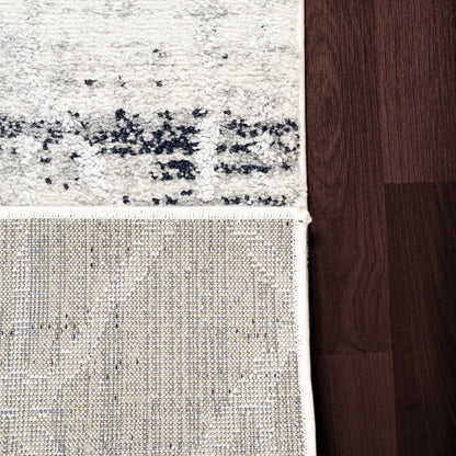 Dynamic Rugs Troya 4604 Grey Ivory Blue Contemporary Machine-Made Rug
