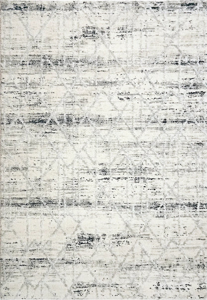 Dynamic Rugs Troya 4604 Grey Ivory Blue Contemporary Machine-Made Rug