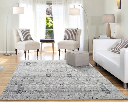 Dynamic Rugs Refine 4635 Taupe Silver Gold Contemporary Machine-Made Rug