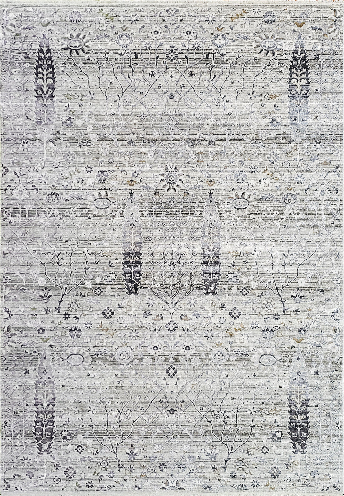 Dynamic Rugs Refine 4635 Taupe Silver Gold Contemporary Machine-Made Rug