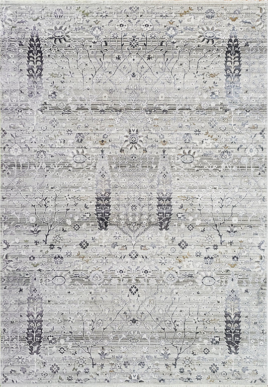 Dynamic Rugs Refine 4635 Taupe Silver Gold Contemporary Machine-Made Rug