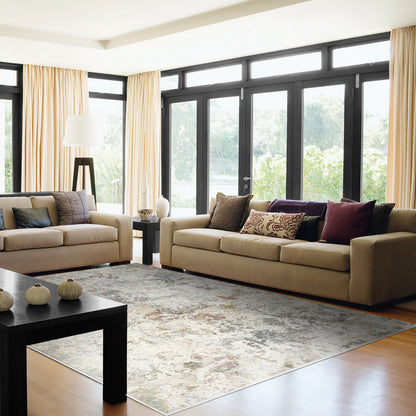 Dynamic Rugs Couture 52023 Grey Blue Contemporary Machine-Made Rug